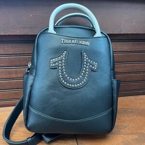 True Religion Black Studded Backpack